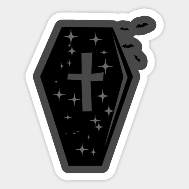 Coffin Sticker by McSueMe